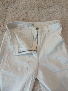 Aritzia White Cropped High-Rise Jeans